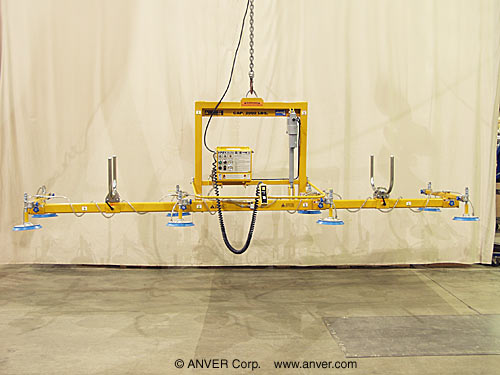 ANVER Eight Pad Electric Powered Vacuum Lifter with Powered Tilt